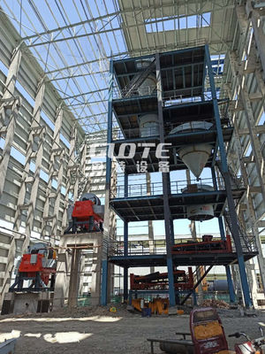 Máquina de processamento de areia de sílica para produção de materiais de vidro