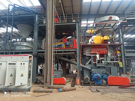 Instalação de processamento de areia de sílica de 100TPH para máquina de fracturação de petróleo na mineração de energia