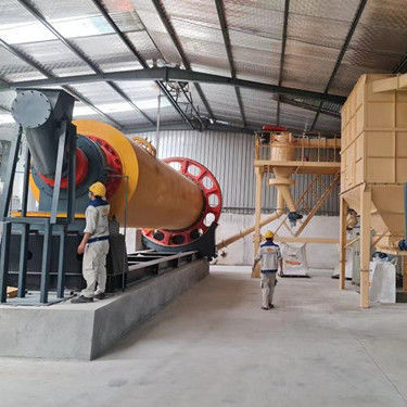 Máquina de fabricação de pó de areia Moinho de bolas com classificador de ar e forro de aço de alto cromo