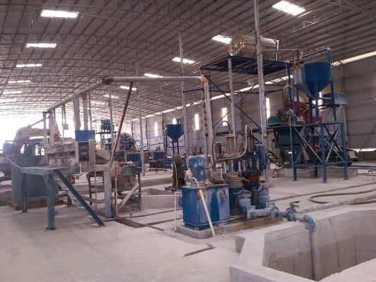 Linha de produção de areia de sílica húmida/seca versátil para requisitos de processamento de quartzo