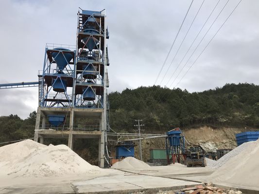 Instalação de processo de moagem de areia de sílica para lavagem e classificação de areia de grau de vidro