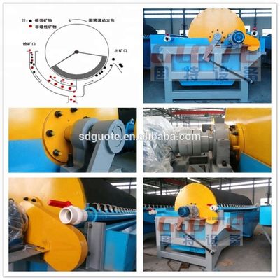 Separador de minerais para processamento de minério de coltan Separador de tambor para instalação de preparação de carvão