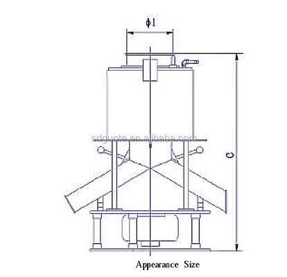 2.2-5.5kw Separador de ferro de pó seco eletromagnético para linhas de produtos de pó de gesso